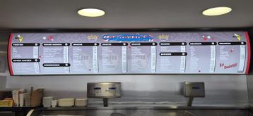 Lichtbak menu  beschikbaar voor biedingen