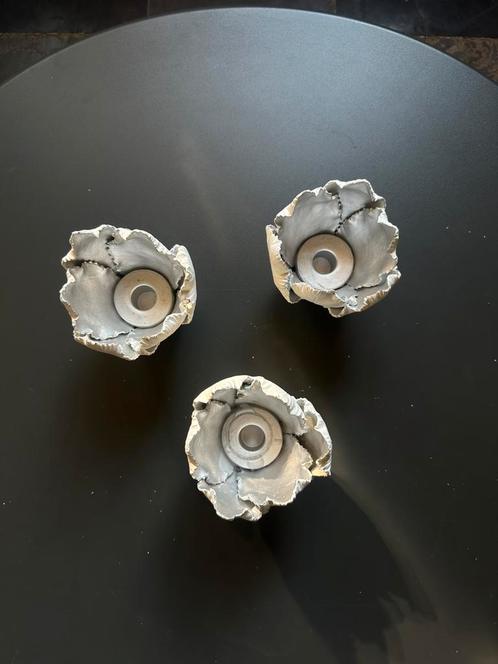 Venetiaans porselein zilver-wit, Huis en Inrichting, Woonaccessoires | Kandelaars en Kaarsen, Nieuw, Zilver, Wit, Ophalen of Verzenden
