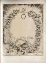 Willem Linnig Jr. ets "briefpapier ontwerp" 1889, gesigneerd, Antiek en Kunst, Ophalen