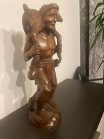 Sculpture de chasseur avec cerf et chien, Antiquités & Art, Art | Sculptures & Bois, Enlèvement