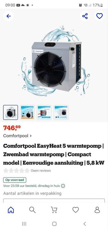 Zwembad warmtepomp en zandfilterpomp, Enlèvement, Comme neuf