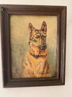 Klein schilderijtje van een hond, Maison & Meubles, Accessoires pour la Maison | Décorations murale, Utilisé, Enlèvement ou Envoi