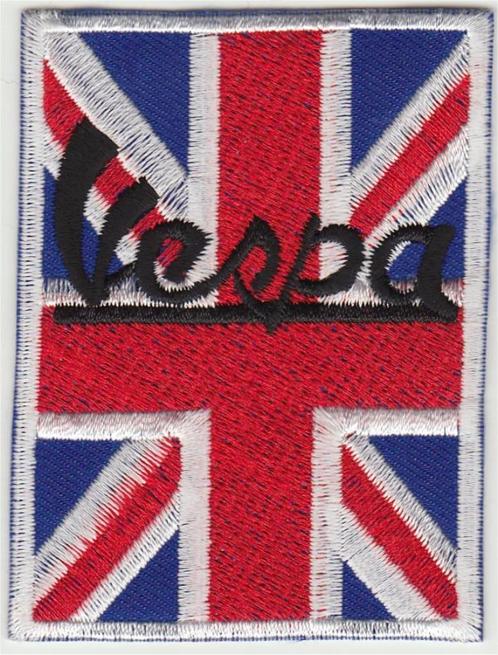 Vespa Union Jack stoffen opstrijk patch embleem #11, Motoren, Accessoires | Overige, Nieuw, Verzenden