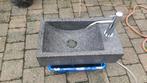Wasbak + kraan voor toilet, Doe-het-zelf en Bouw, Ophalen, Gebruikt, Steen, Wastafel