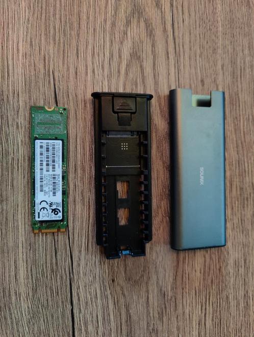 Samsung MZ-NLN128C M.2 SSD + Sounix M.2 Behuizing, Computers en Software, Harde schijven, Gebruikt, Desktop, Intern, SSD, Ophalen of Verzenden