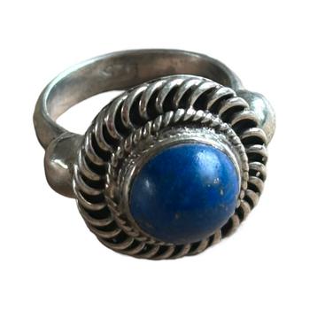 Antieke Ring Lapis Lazuli Zilver 