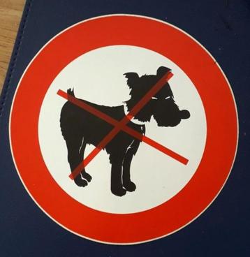 sticker "Honden verboden" beschikbaar voor biedingen