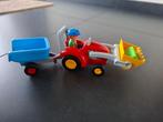 Playmobil junior 123 6964 boer met tractor en kar, Ophalen of Verzenden, Zo goed als nieuw, Complete set