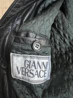 Jas Gianni Versace, leder, Kleding | Dames, Jassen | Winter, Versace, Maat 42/44 (L), Zo goed als nieuw, Zwart
