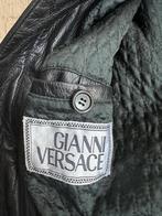 Jas Gianni Versace, leder, Versace, Maat 42/44 (L), Zo goed als nieuw, Zwart