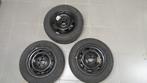 3 Banden op stalen velgen, Auto-onderdelen, Banden en Velgen, Ophalen, 14 inch, Gebruikt, Banden en Velgen
