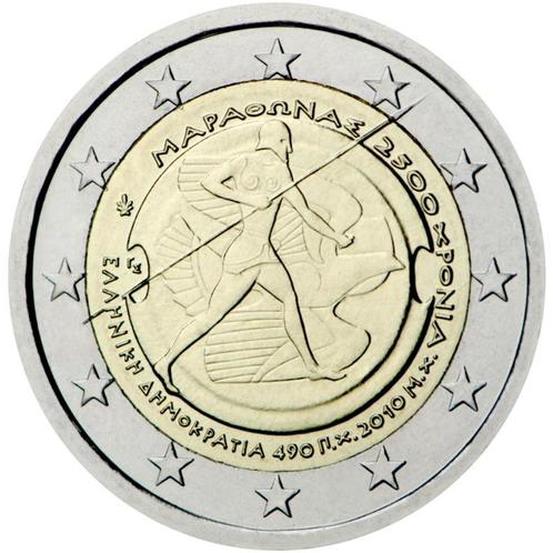 2 euro Griekenland 2010 - Slag bij Marathon (UNC), Postzegels en Munten, Munten | Europa | Euromunten, Losse munt, 2 euro, Griekenland