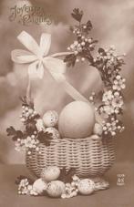 FANTASIE -  Mandje met Paaseitjes + 110 Jaar Oud !, Verzamelen, Postkaarten | Themakaarten, Verzenden, Voor 1920, Gelopen, Overige thema's