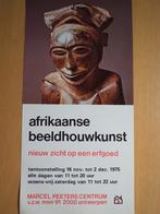VTG affiche 1975 Afrikaanse Beeldhouwkunst expo Antwerpen, Antiek en Kunst, Ophalen of Verzenden