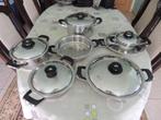 7 delige set kookpannen AMC, Huis en Inrichting, Ophalen, Inox, Gebruikt, Keramische plaat