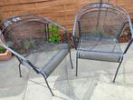 2 ijzeren tuinstoelen, Ophalen, Gebruikt