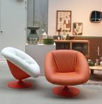 Mid-century modern fauteuils tulipe stoelen scarpa sheepskin, Ophalen of Verzenden, Zo goed als nieuw, Leer