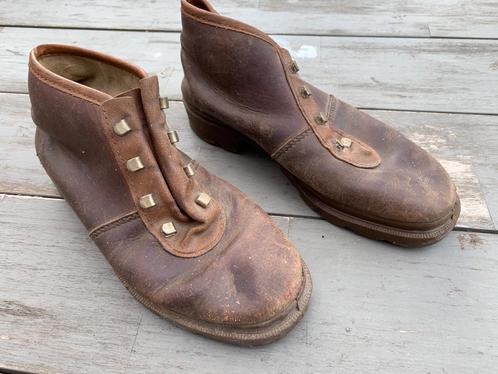 Baudou schoenen, oude vintage enkellaarsjes, jaren 70, Antiek en Kunst, Curiosa en Brocante, Verzenden