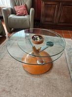 Design opendraaibare salontafel 'Cadabra' coffee table, Huis en Inrichting, 50 tot 100 cm, Glas, Zo goed als nieuw, Overige vormen