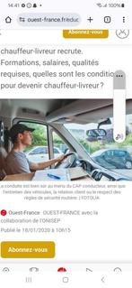Cherche chauffeur livreur