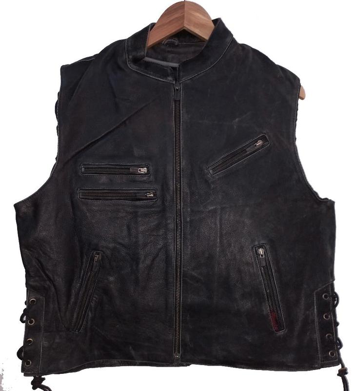 Gilet de moto en cuir neuf, Motos, Vêtements | Vêtements de moto, Manteau | cuir, Femmes, Hommes, Enfants, Neuf, avec ticket, Enlèvement ou Envoi