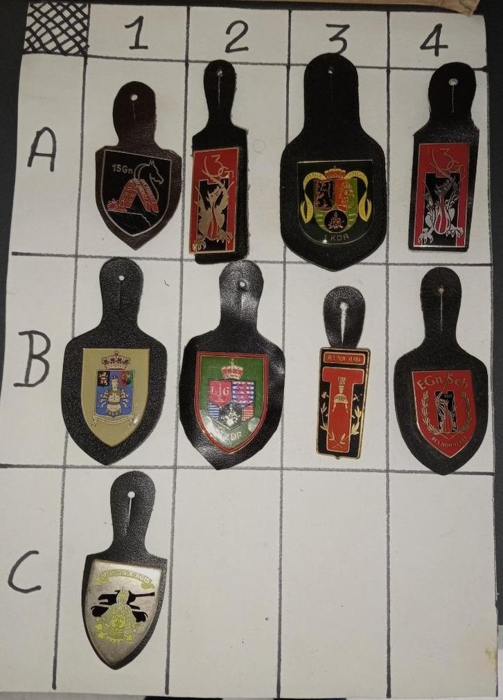 Genie borsthangers, Verzamelen, Militaria | Algemeen, Landmacht, Embleem of Badge, Ophalen of Verzenden
