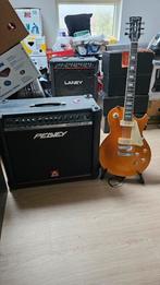 Electriche gitaar met versterkerbox, Muziek en Instrumenten, Ophalen, Zo goed als nieuw, Semi-solid body, Met versterker