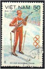Vietnam 1984 - Yvert 479 - Olympische Winterspelen (ST), Verzenden, Gestempeld