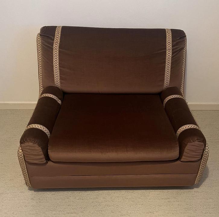 Zetelbed 1 persoon, Huis en Inrichting, Slaapkamer | Slaapbanken, Gebruikt, 80 cm, 190 cm of minder, Eenpersoons, Bruin, Ophalen