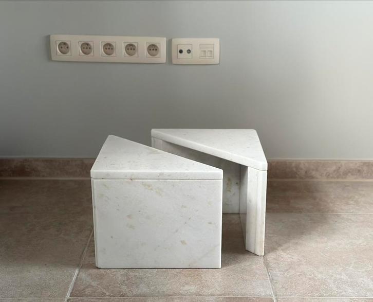 Marble sidetable’s, up&up, Huis en Inrichting, Tafels | Sidetables, Rond, Glas, Ophalen