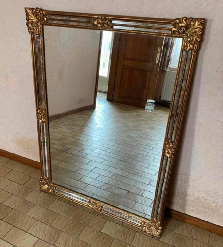 Vintage Spiegel Deknudt, Antiek en Kunst, Antiek | Spiegels, 50 tot 100 cm, 100 tot 150 cm, Rechthoekig, Ophalen