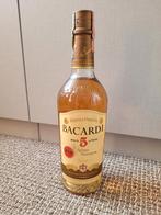 Bacardi rum 5 anos, oude fles vol en ongeopend, Verzamelen, Ophalen of Verzenden, Nieuw, Vol