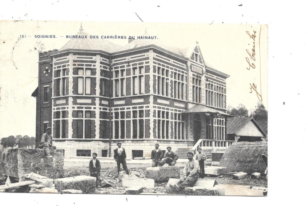 Soignies NA94: Bureaux des Carrières du Hainaut 1905, Collections, Cartes postales | Belgique, Envoi, Avant 1920, Affranchie, Hainaut