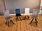 Lot de 4 Chaises Design Scandinave – Structure Soudée, Tissus, Enlèvement ou Envoi, Autres couleurs, Comme neuf