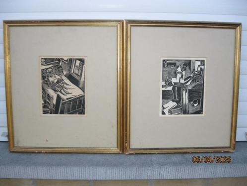 Jozef Cantré  houtsneden., Antiek en Kunst, Kunst | Litho's en Zeefdrukken, Ophalen of Verzenden