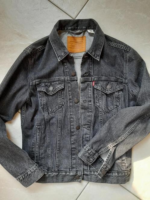 Levis Trucker jeansvest S grey denim jeans vest / jacket, Kleding | Heren, Jassen | Zomer, Zo goed als nieuw, Maat 46 (S) of kleiner