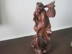 mooi houten beeld van Chinese visser, Ophalen of Verzenden