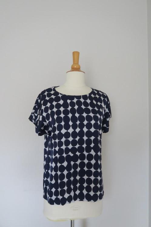 Blauw/wit blousje- Xandres - M 34, Kleding | Dames, Blouses en Tunieken, Zo goed als nieuw, Maat 34 (XS) of kleiner, Blauw, Ophalen of Verzenden