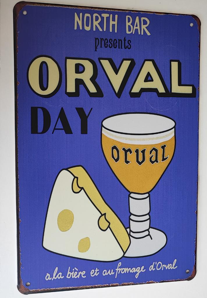 Lot 8 Plaques métalliques Orval Style émaillée vintage, Verzamelen, Merken en Reclamevoorwerpen, Ophalen of Verzenden