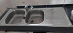 Spoelbak inox dubbel merk Franke, Huis en Inrichting, Keuken | Keukenelementen, Ophalen, Gebruikt