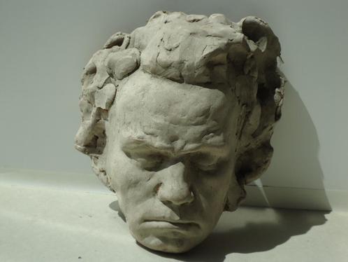 Victor DEMANET tête de Beethoven portrait buste terre cuite, Antiquités & Art, Art | Sculptures & Bois, Enlèvement