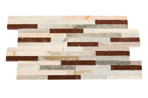 Steenstrips natuursteen "Slate Mix" 60 x 15 cm, Doe-het-zelf en Bouw, Platen en Panelen, Nieuw, Overige materialen, 20 tot 50 mm