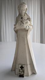 oud gipsen Mariabeeld met inscriptie  BJB   30 cm, Antiek en Kunst, Ophalen of Verzenden