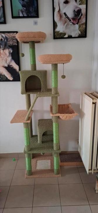 Krabpaal, Kattenu crazy cactus, hoog 180cm, groen sisal beschikbaar voor biedingen