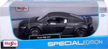 1:18 Maisto 31395 Audi R8 V10 GT 2014 matzwart met carbon beschikbaar voor biedingen