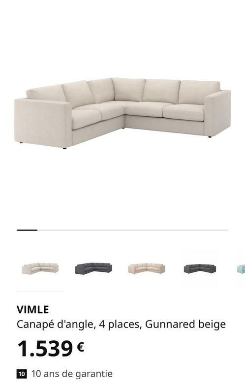 Canapé VIMLE IKEA, Maison & Meubles, Canapés | Sofas & Chaises Longues, Comme neuf