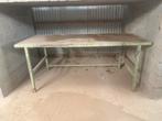 Metalen werkbank met houten blad, Doe-het-zelf en Bouw, Ophalen, Zo goed als nieuw