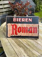 Emaillereclamebord emaille reclame Roman bier bieren bord, Reclamebord, Gebruikt, Ophalen of Verzenden