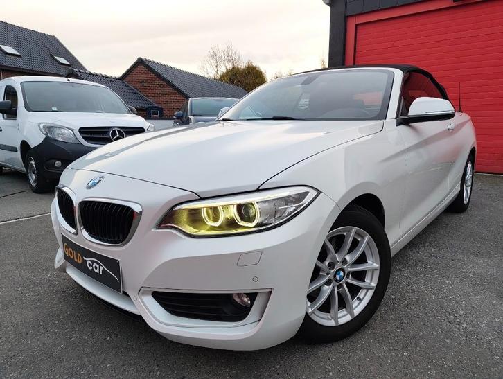 BMW 218d CABRIOLET*TVA*LED*BI XENON*LEER*NAVIGATIE*, Auto's, BMW, Bedrijf, Te koop, 2 Reeks, ABS, Adaptieve lichten, Airbags, Bluetooth