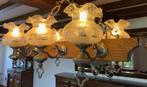 Klassieke rustieke zware luchter, Huis en Inrichting, Lampen | Hanglampen, Gebruikt, Hout, Ophalen, Klassiek